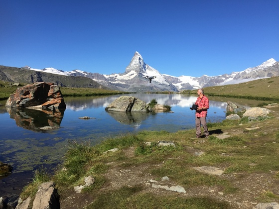 Am Stellisee mit Matterhorn im Hintergrund
