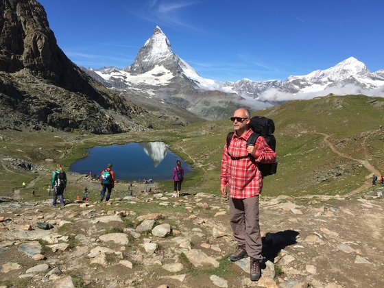 Am Riffelsee mit Matterhorn im Hintergrund