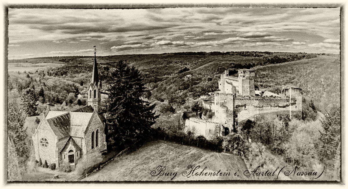 Burg Hohenstein (Original: Carsten aus MK) modified Version old Postcard